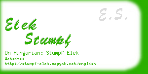 elek stumpf business card